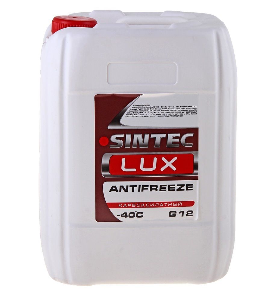 Антифриз Sintec LUXE (красный) G 12 (-40 С) 20кг