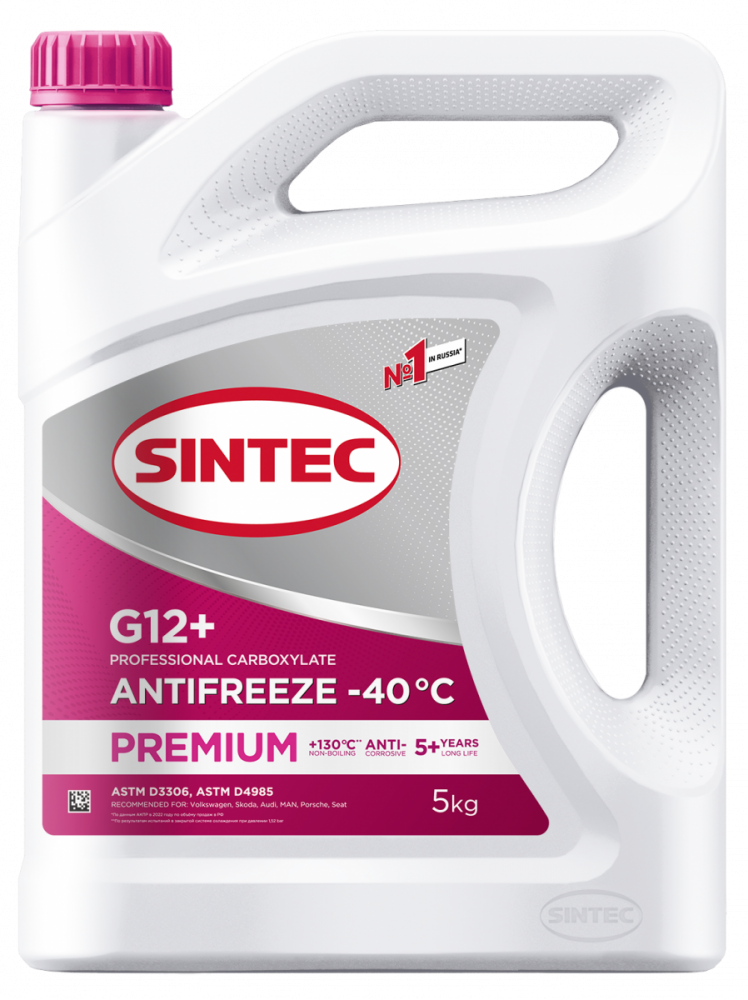 Антифриз Sintec PREMIUM (pink) G12 -40 5кг